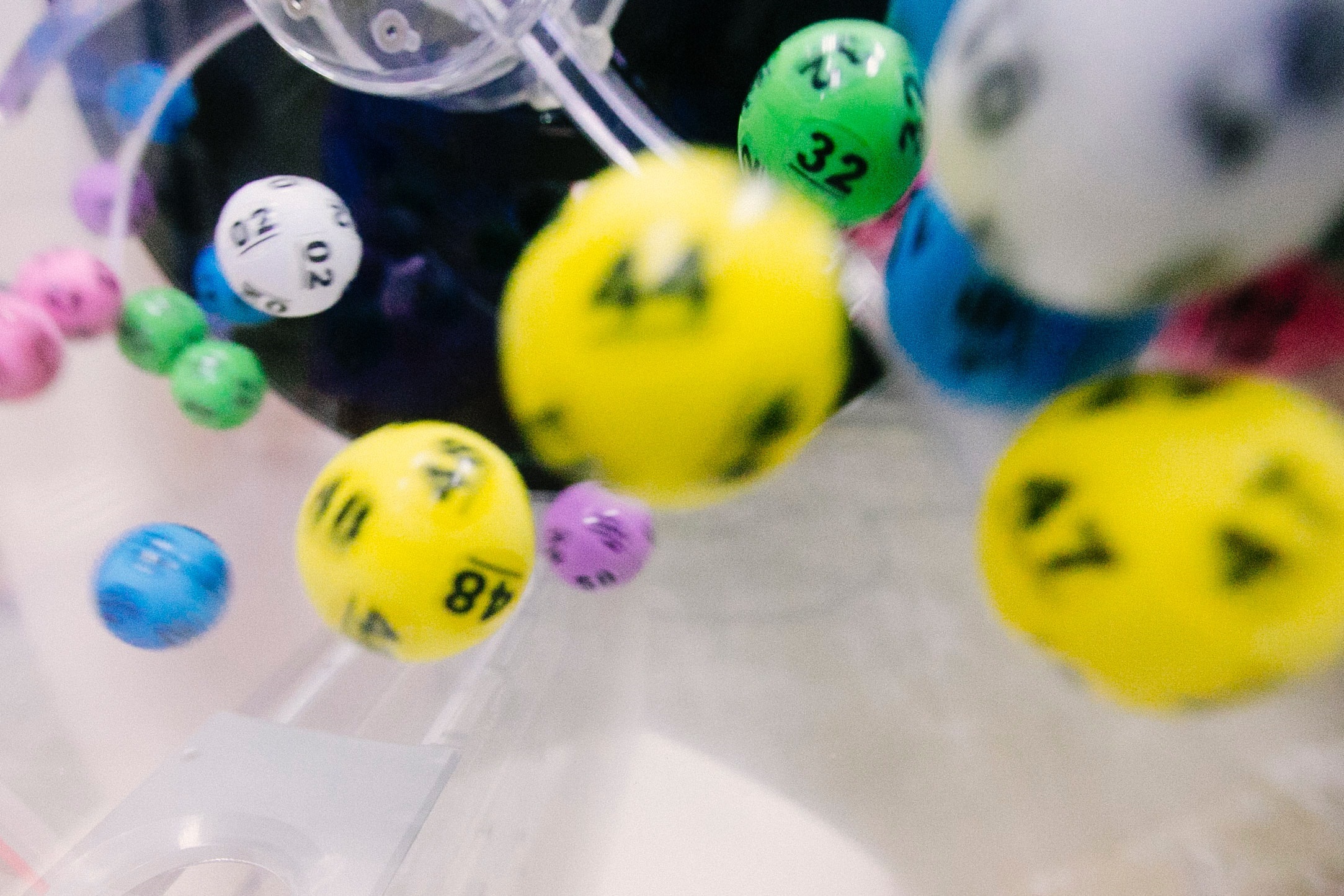 A picture of lottery balls