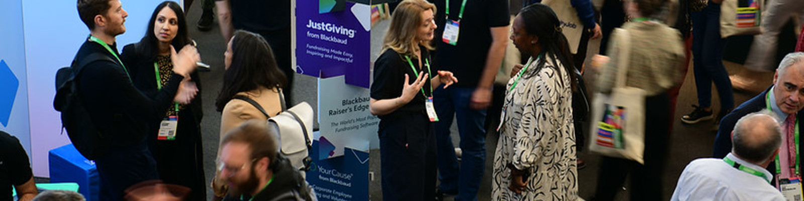 Delegates moving around the convention.