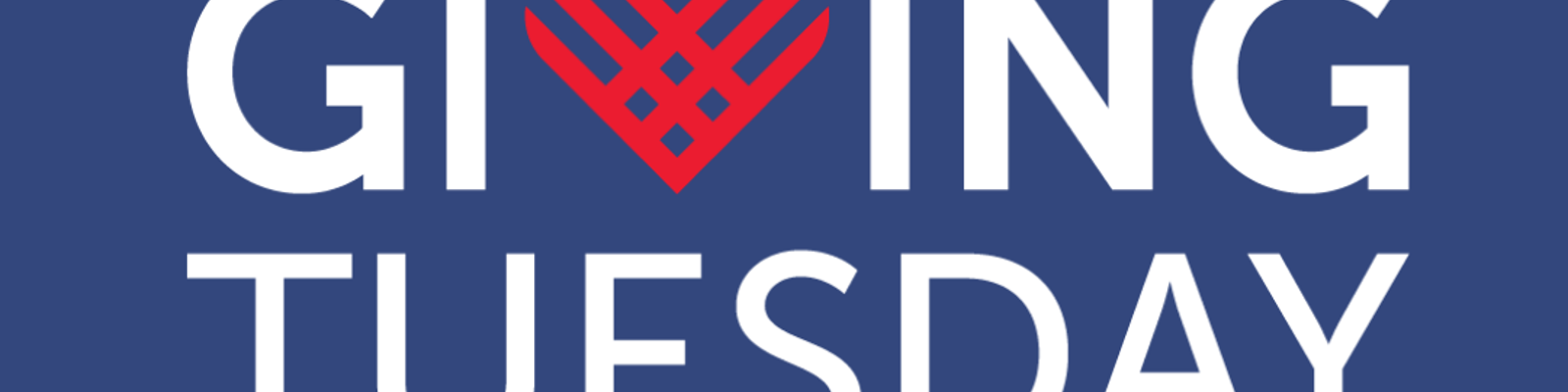 A graphic on a blue background with white text that says: Giving Tuesday