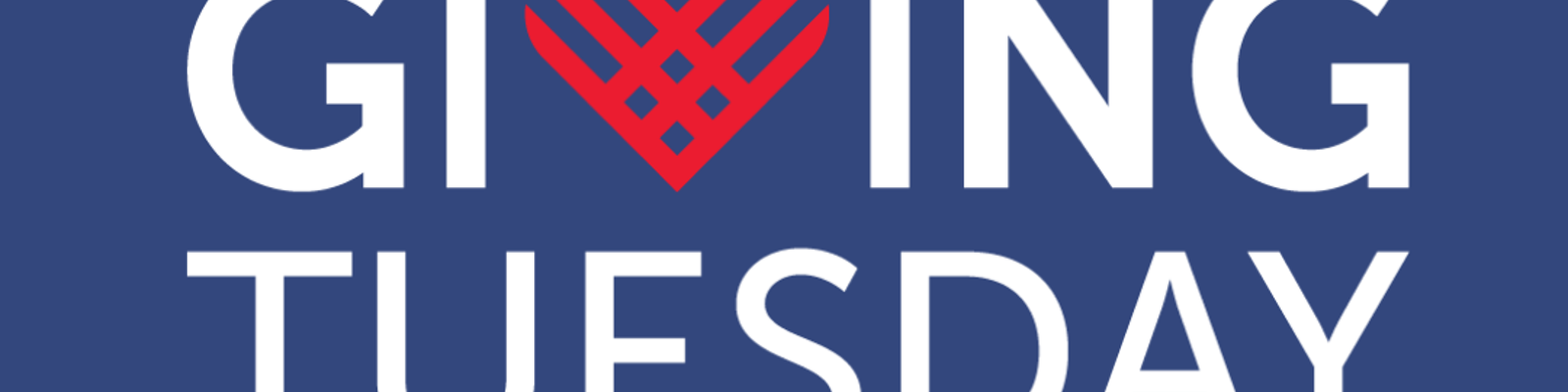 A graphic on a blue background with white text that says: Giving Tuesday